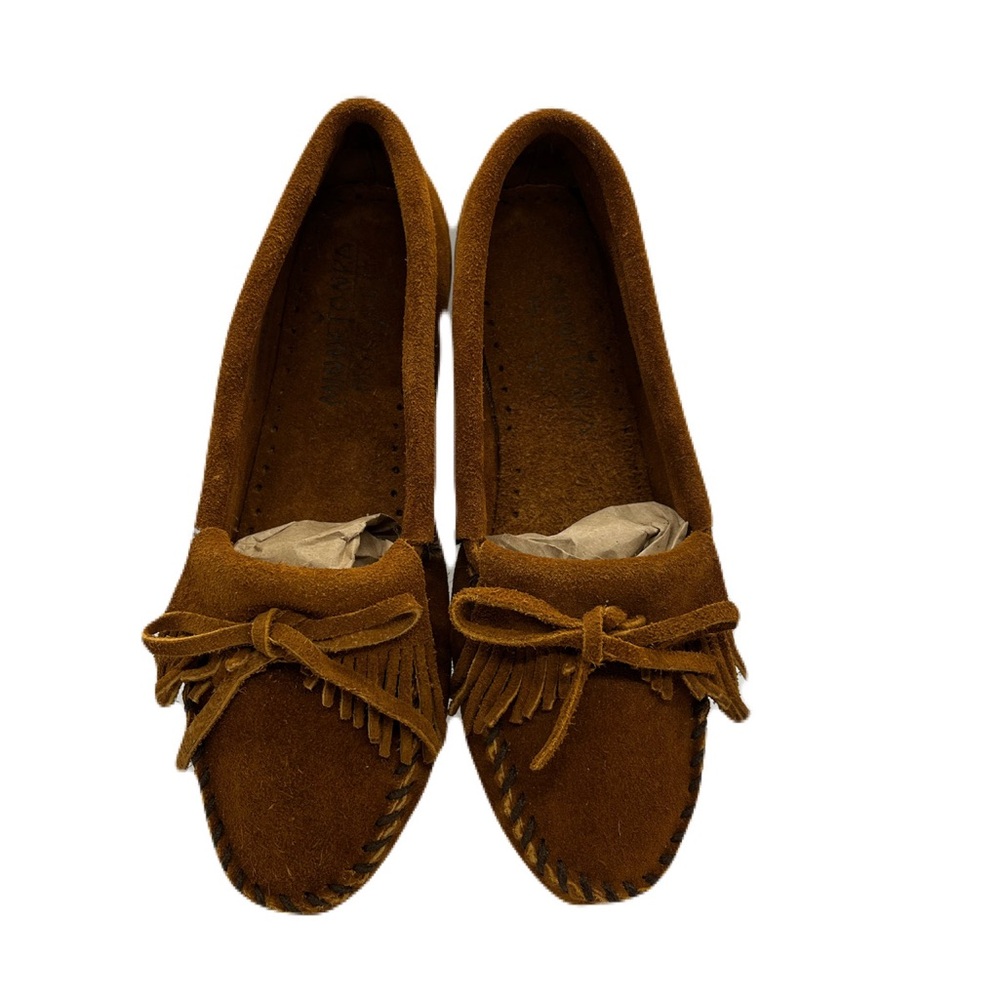 Minnetonka Like New Soft Soled Suede “Classic Driver” Fringe Moccasins Sz 5